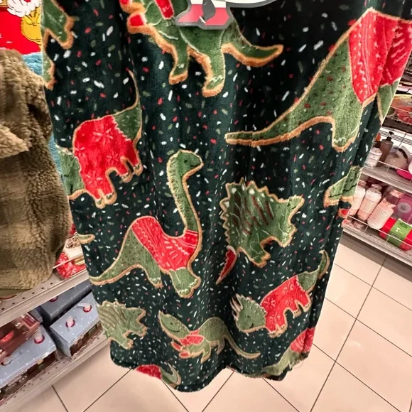 Viral Dinosaur Christmas Blanket Christmas Throw Dinosaur Theme 🎄🦖🦕 - Picture 3 of 4